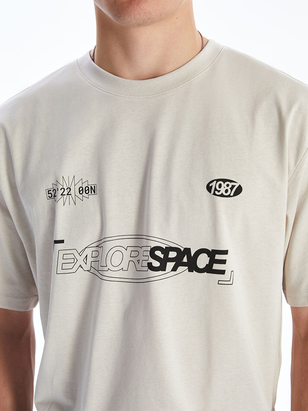 XSIDE Crew Neck Printed Jersey Men's T-Shirt -S5KM69Z8-YQD