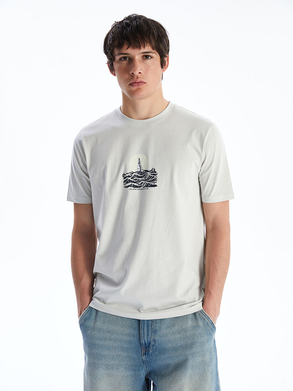 XSIDE Crew Neck Printed Men's T-Shirt -S5KM75Z8-VXR