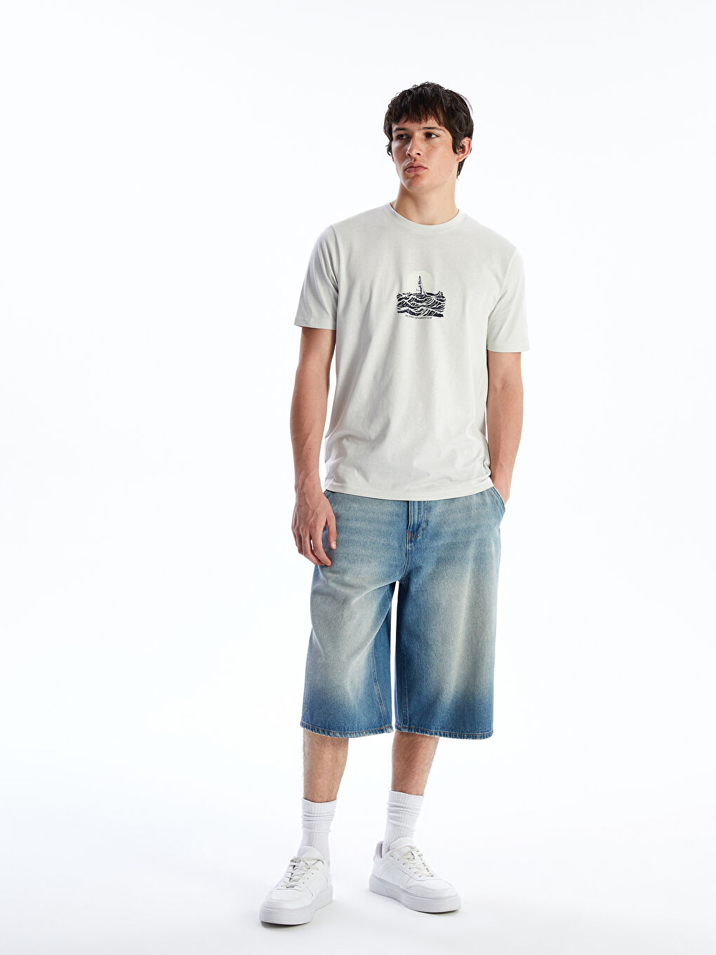 XSIDE Crew Neck Printed Men's T-Shirt -S5KM75Z8-VXR