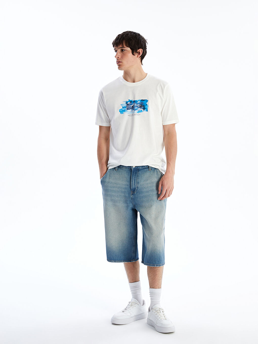 XSIDE Crew Neck Printed Jersey Men's T-Shirt -S5KM76Z8-R9J