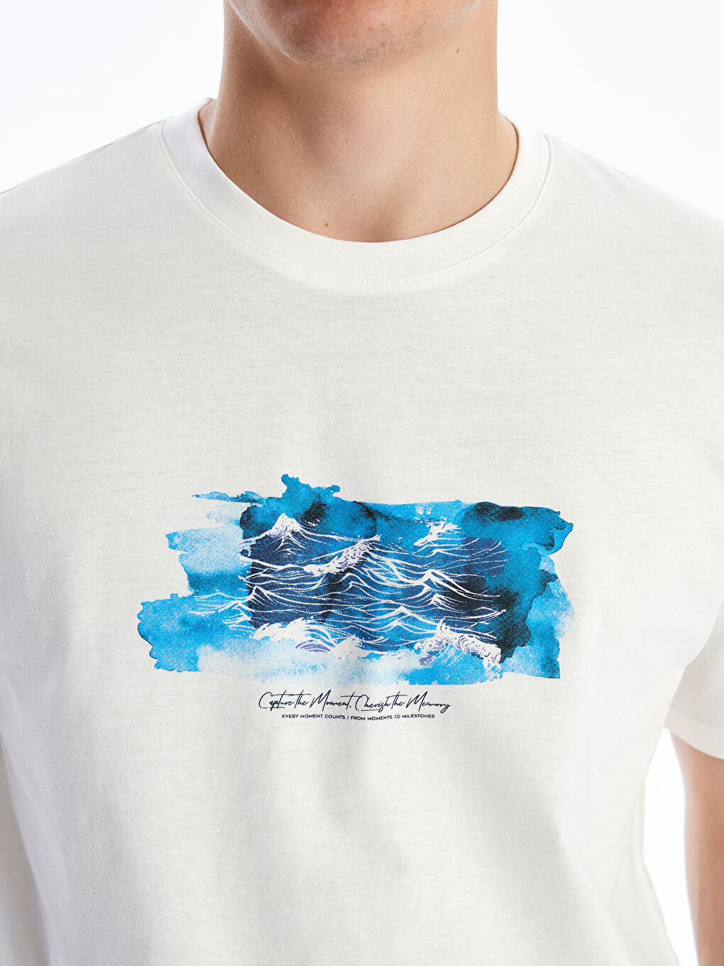 XSIDE Crew Neck Printed Jersey Men's T-Shirt -S5KM76Z8-R9J
