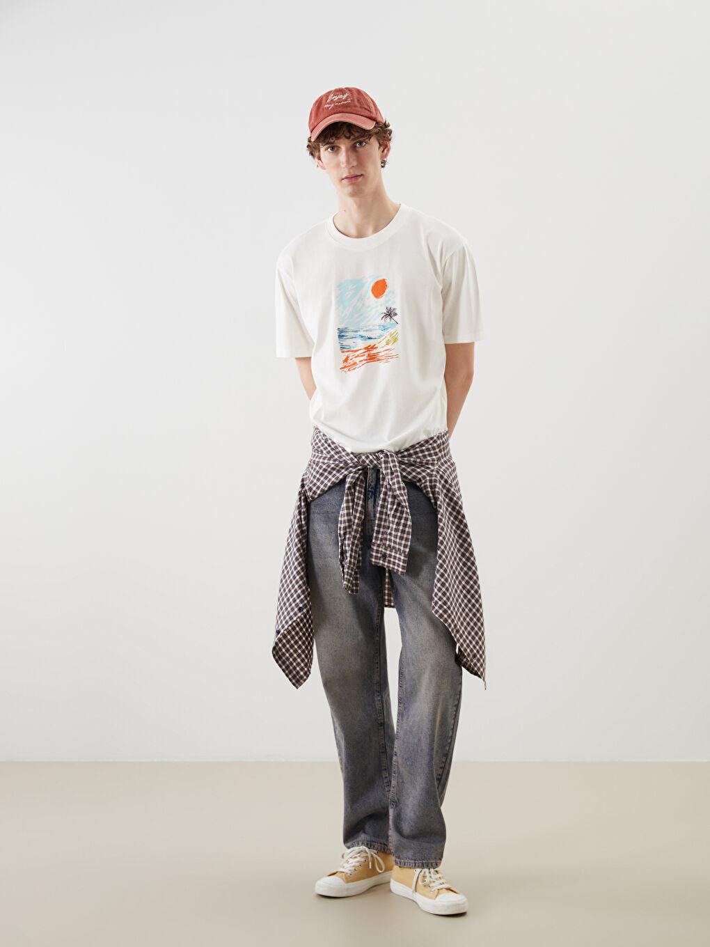 XSIDE Crew Neck Printed Jersey Men's T-Shirt -S5KM78Z8-EEW