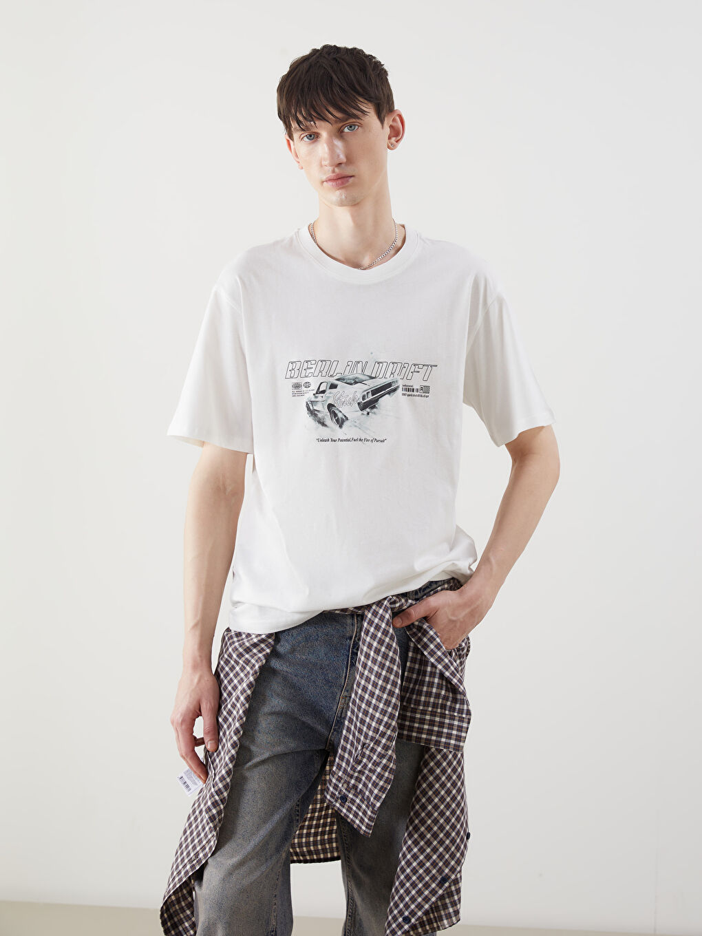 XSIDE Crew Neck Printed Jersey Men's T-Shirt -S5KM80Z8-R9J