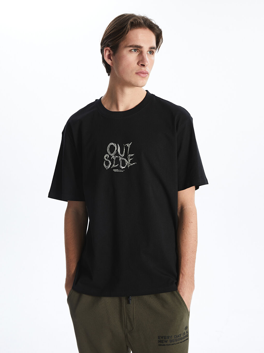 XSIDE Crew Neck Printed Jersey Men's T-Shirt -S5KM81Z8-CVL