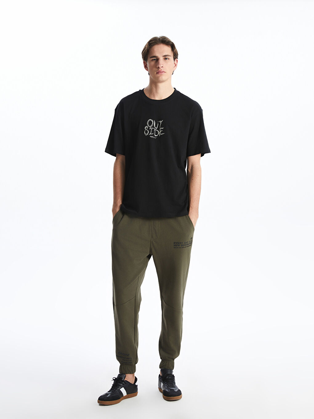 XSIDE Crew Neck Printed Jersey Men's T-Shirt -S5KM81Z8-CVL