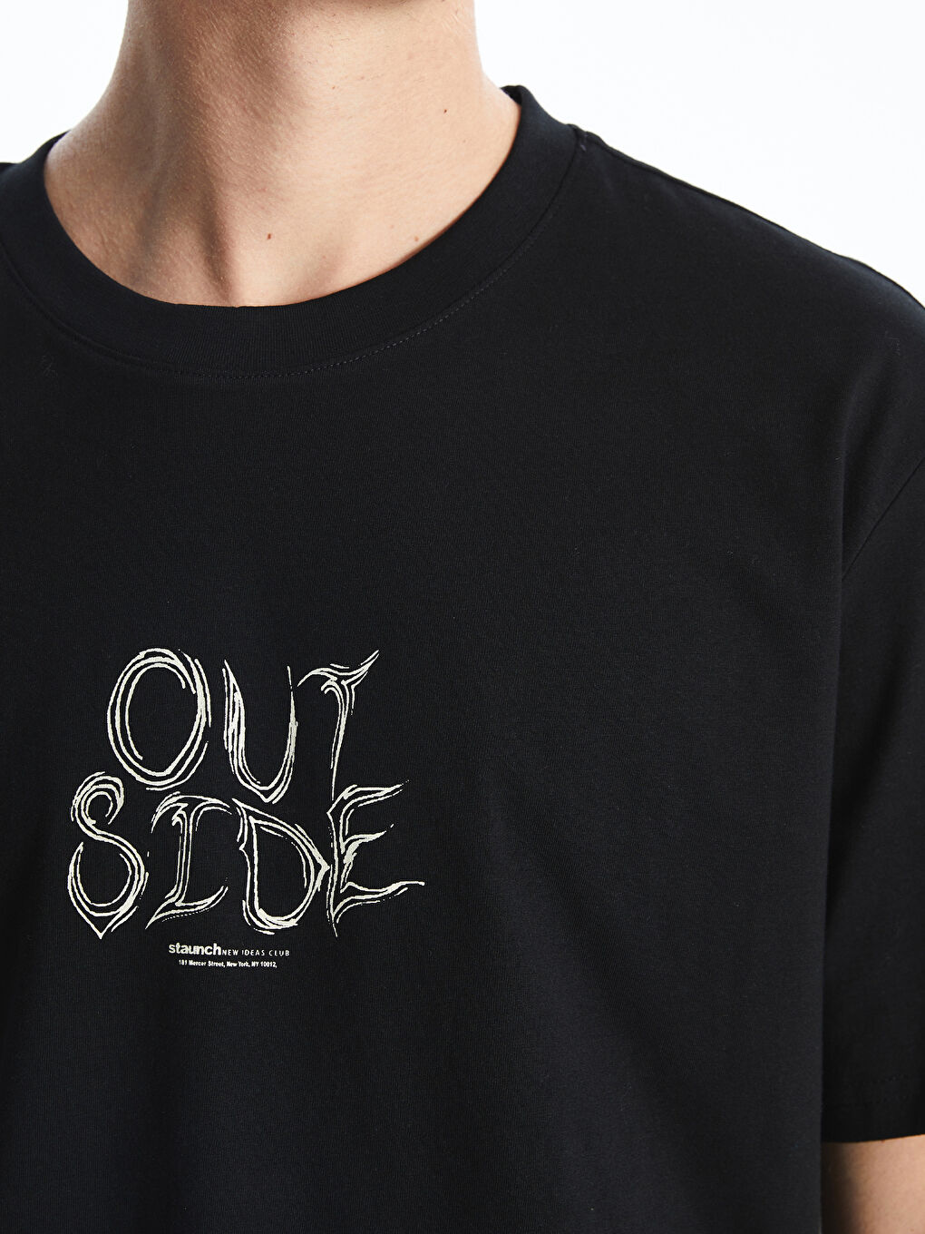 XSIDE Crew Neck Printed Jersey Men's T-Shirt -S5KM81Z8-CVL