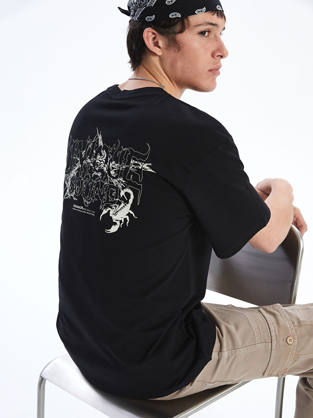 XSIDE Crew Neck Printed Men's T-Shirt -S5KM82Z8-CVL