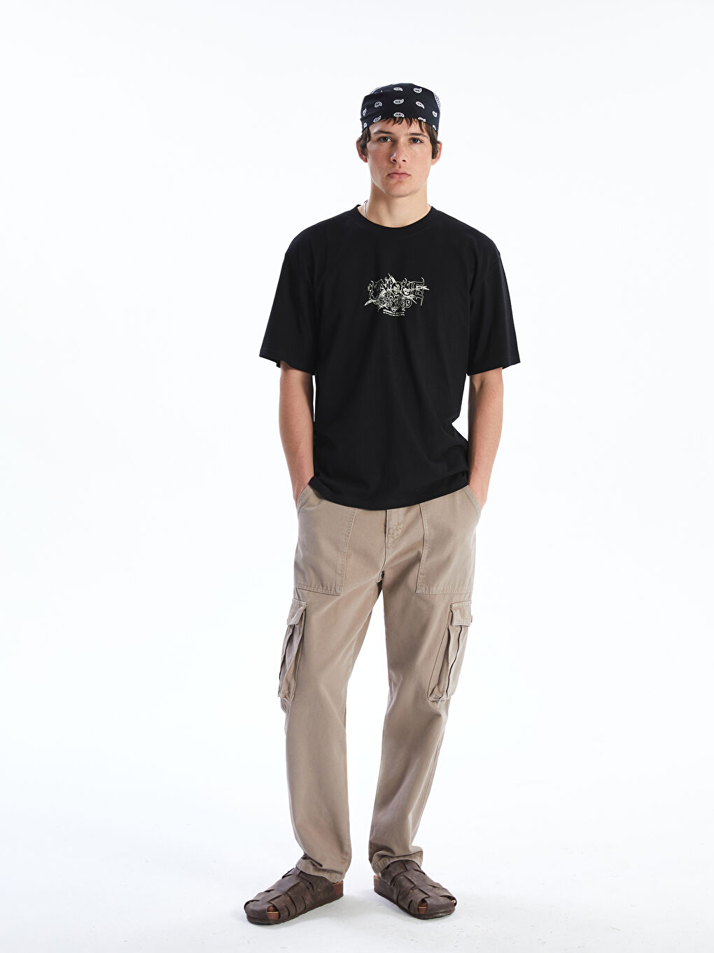 XSIDE Crew Neck Printed Men's T-Shirt -S5KM82Z8-CVL