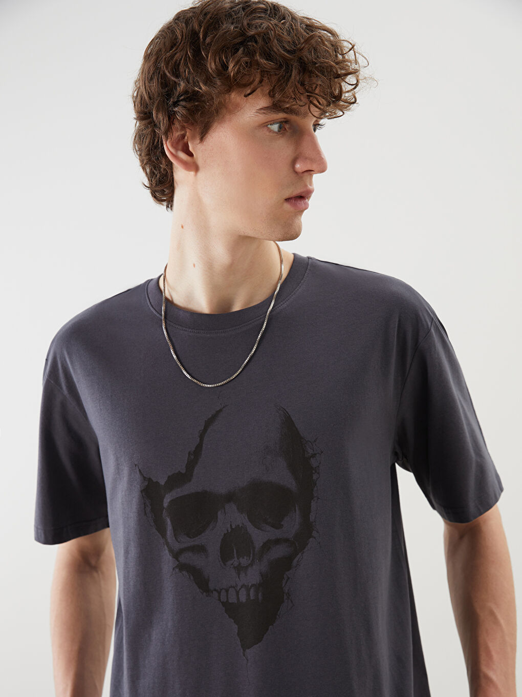 XSIDE Crew Neck Printed Jersey Men's T-Shirt -S5KM83Z8-EXQ