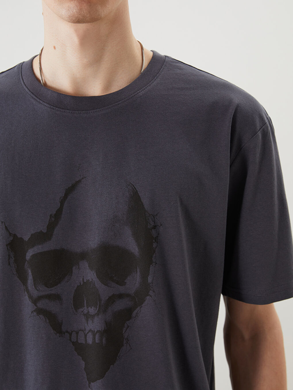 XSIDE Crew Neck Printed Jersey Men's T-Shirt -S5KM83Z8-EXQ