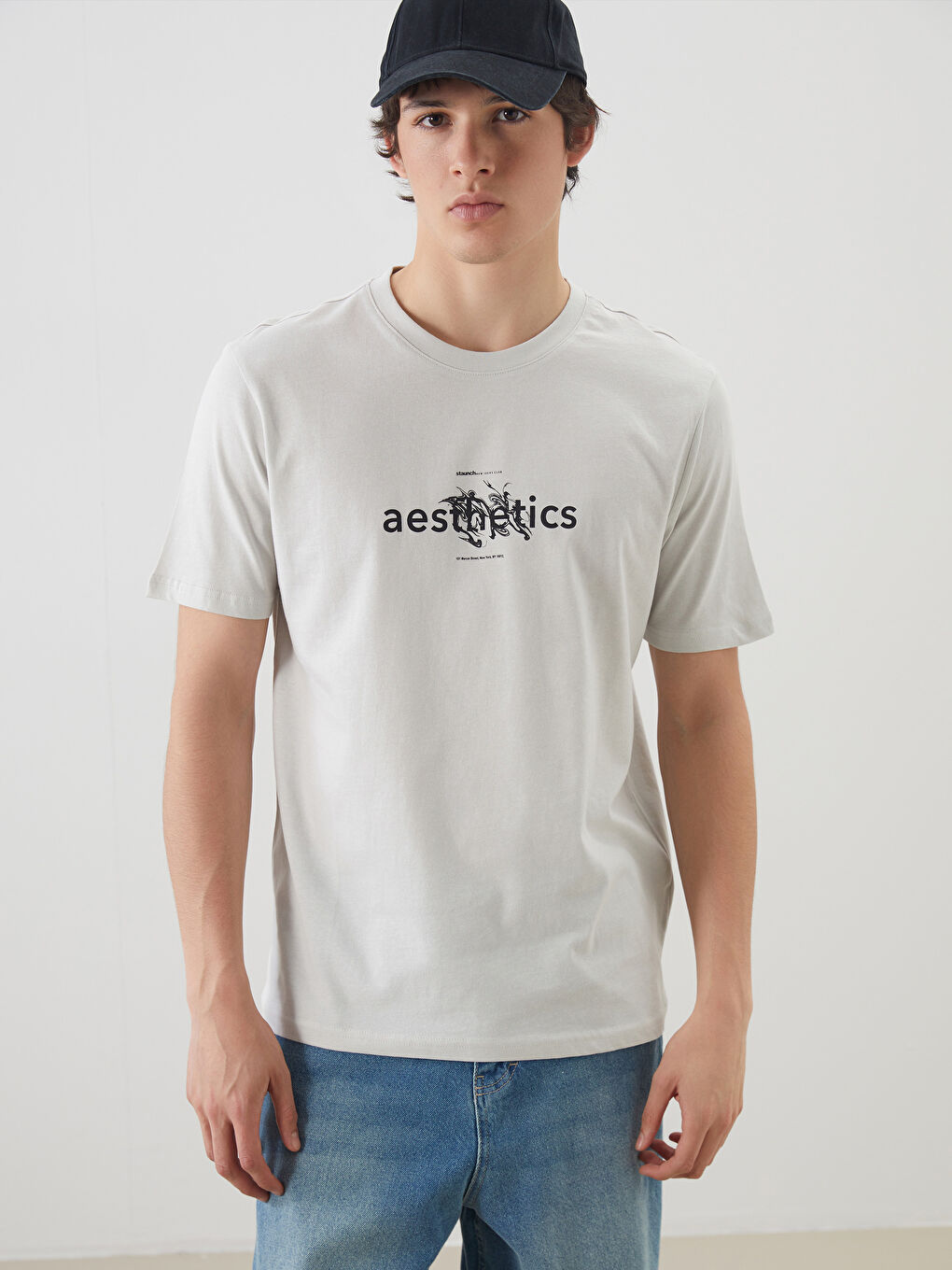 XSIDE Crew Neck Printed Jersey Men's T-Shirt -S5KM84Z8-RRX