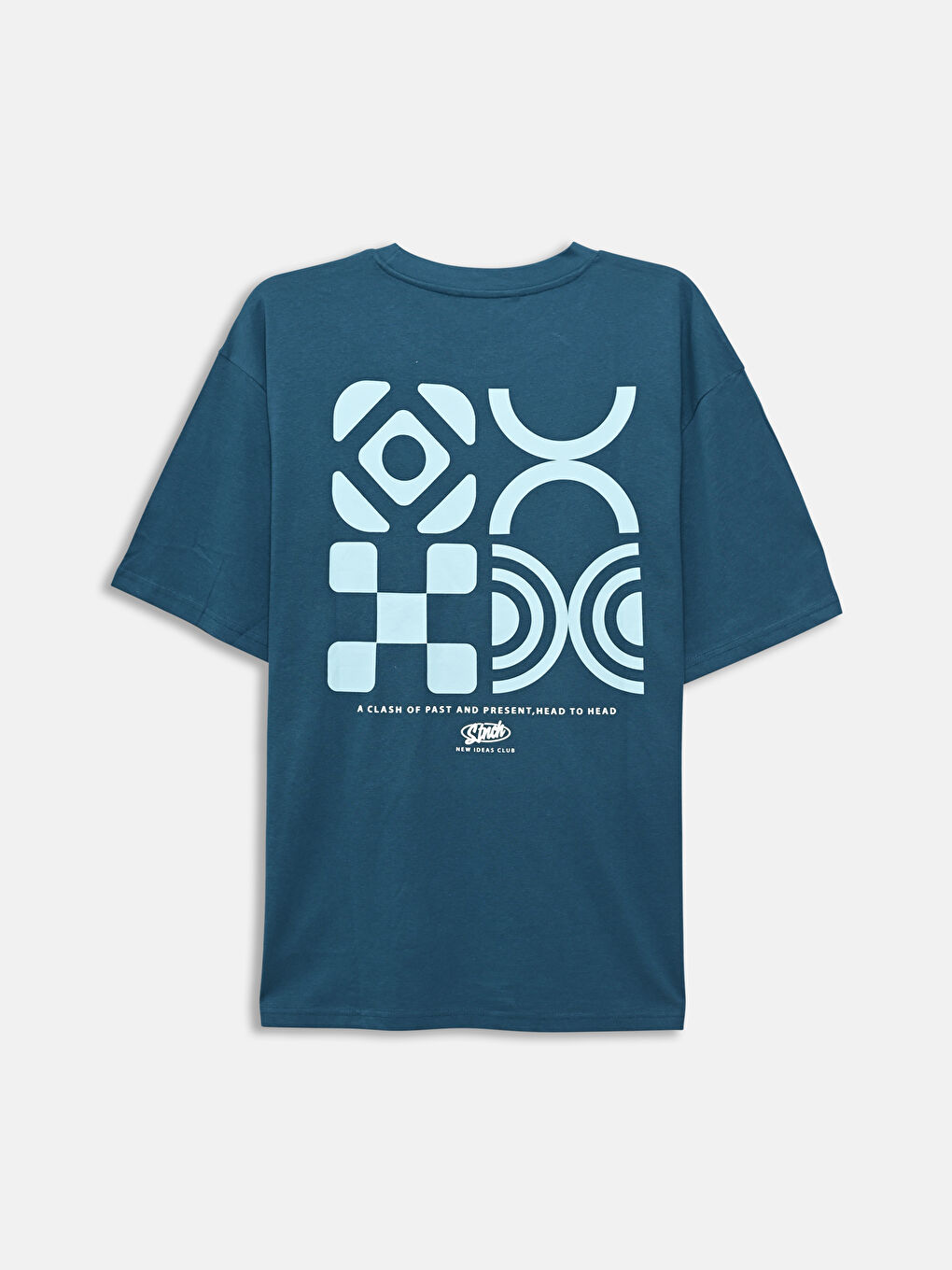 Crew Neck Short Sleeve Printed Combed Cotton Men's T-shirt-5