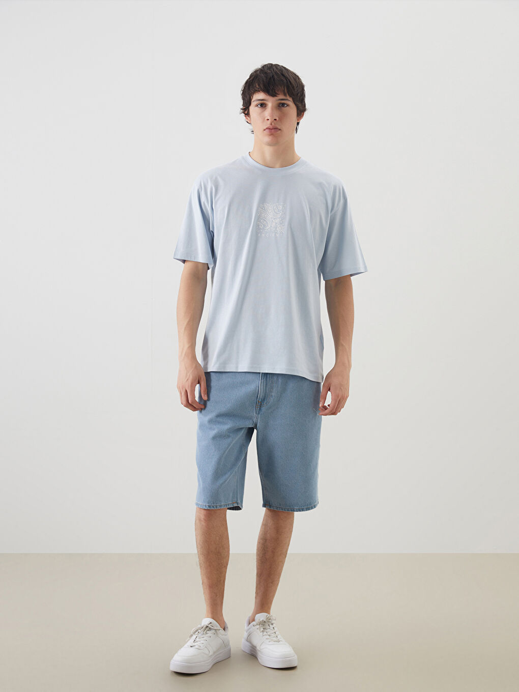T-shirt BLEU Homme-1