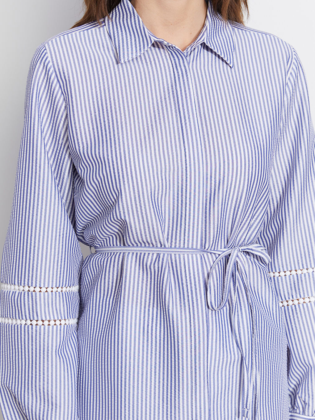LCWAIKIKI Classic Striped Women's Shirt Tunic -S5KN31Z8-LEN