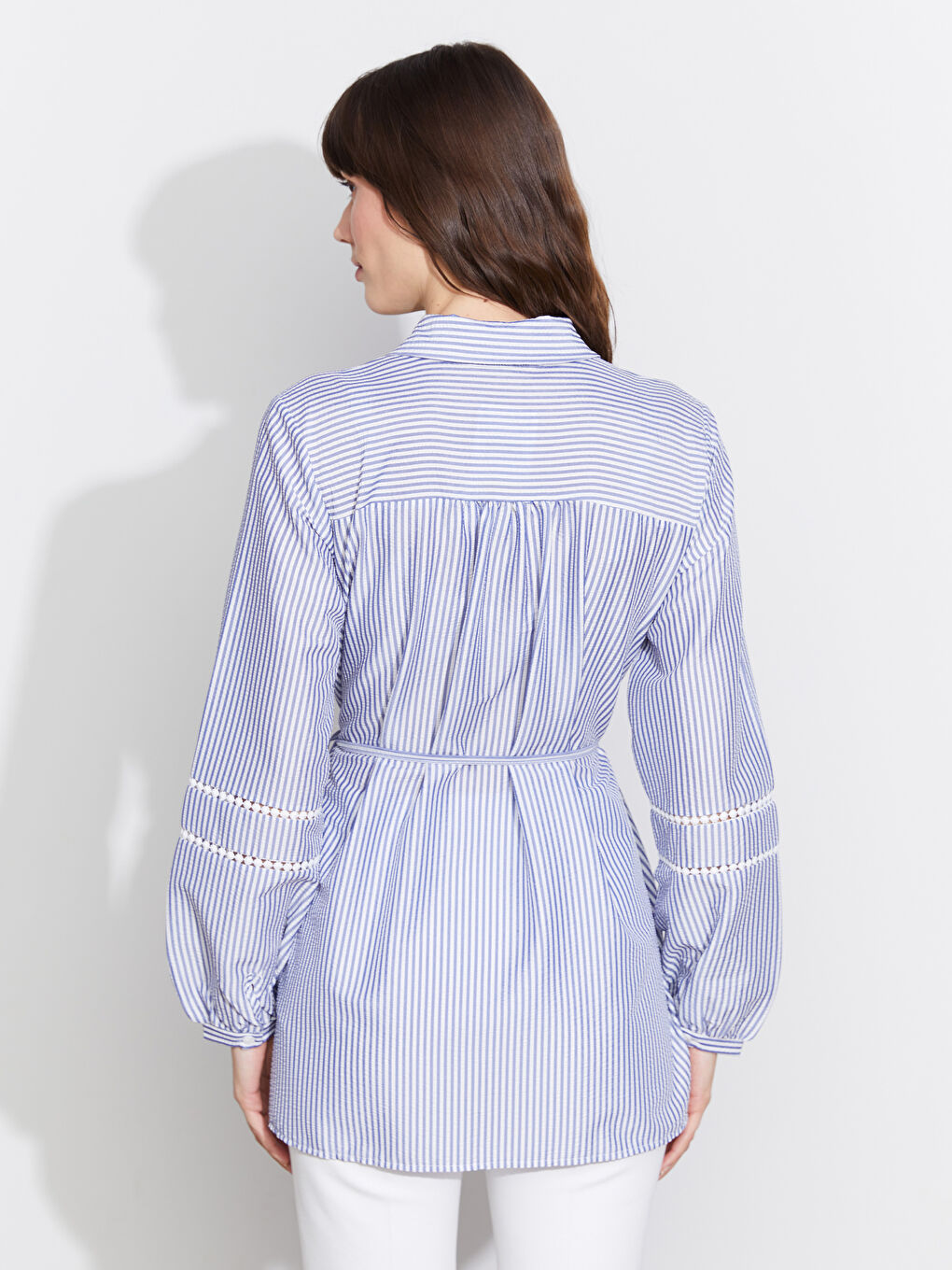 LCWAIKIKI Classic Striped Women's Shirt Tunic -S5KN31Z8-LEN