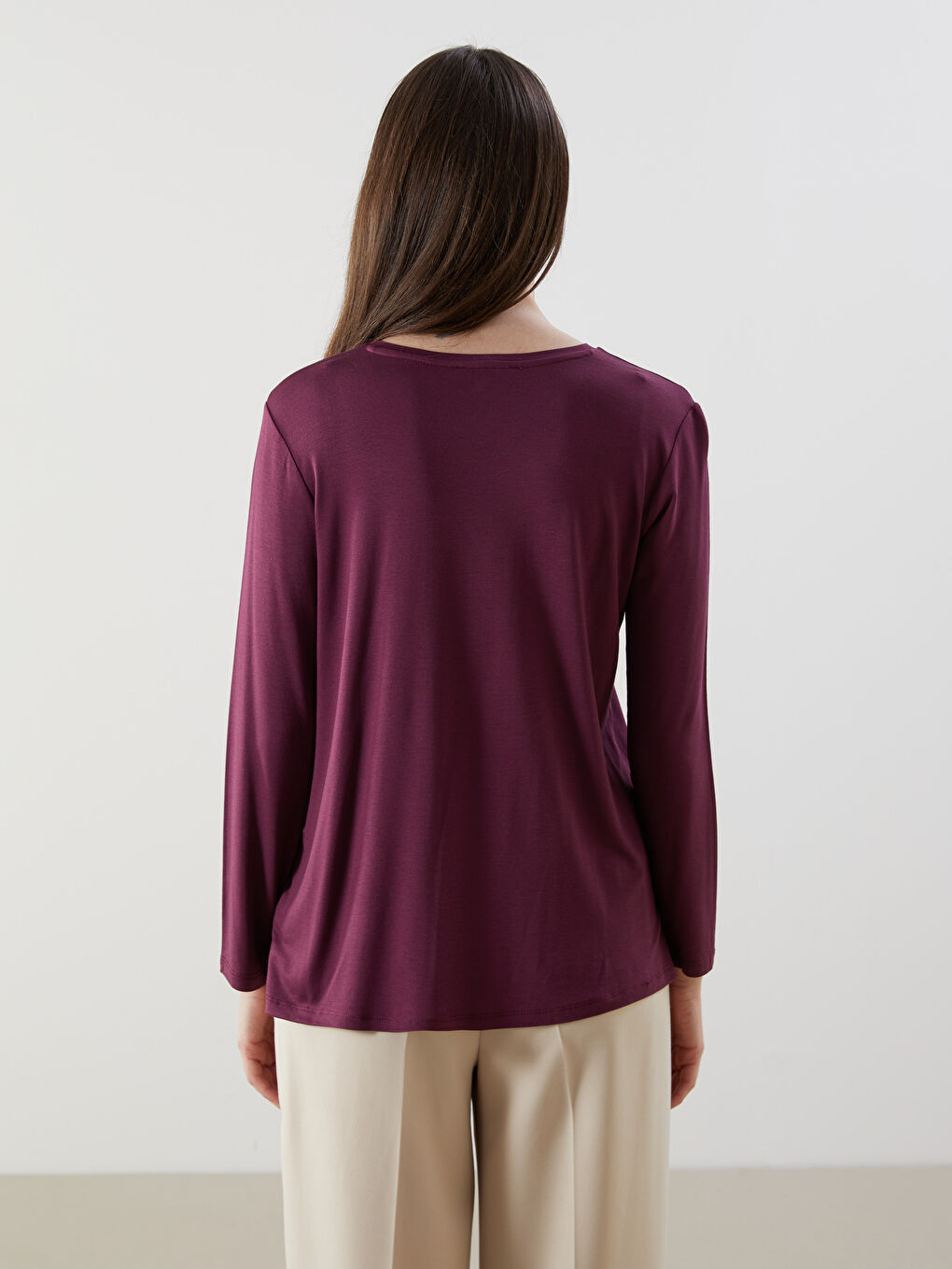 Crew Neck Stone Printed Women's Blouse -S5KN42Z8-HNN