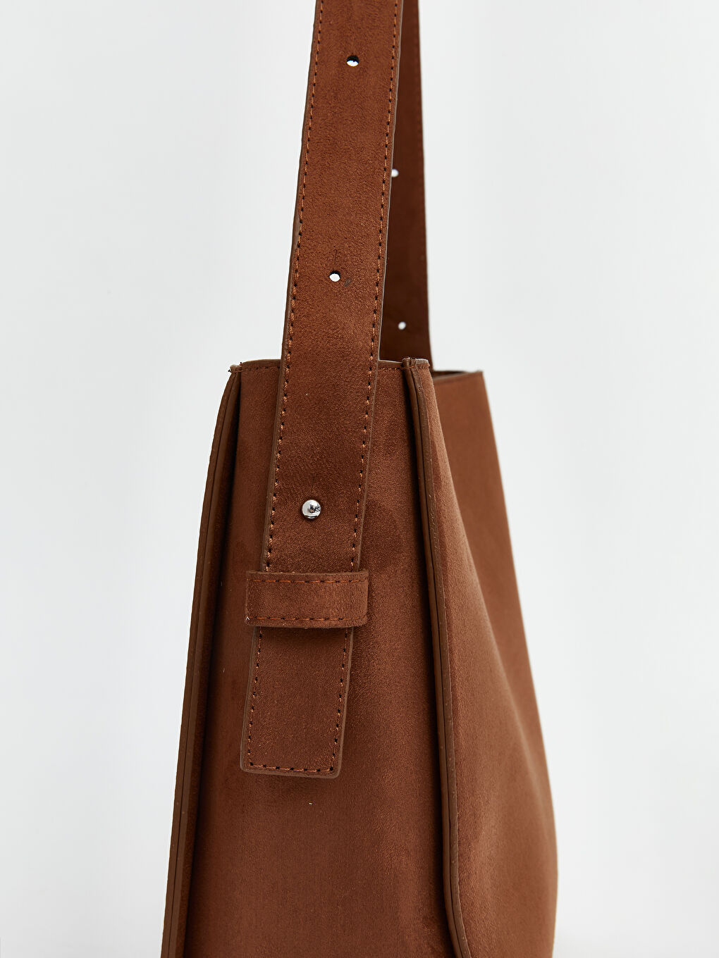 LCW ACCESSORIES Kahverengi Süet Görünümlü Kadın Kol Çantası - 4