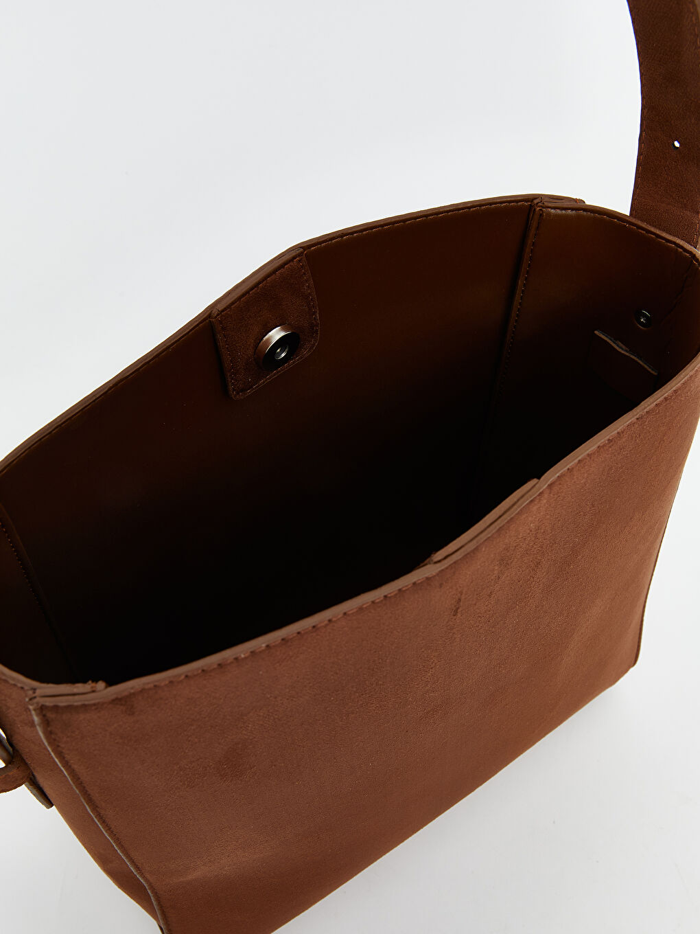 LCW ACCESSORIES Kahverengi Süet Görünümlü Kadın Kol Çantası - 5