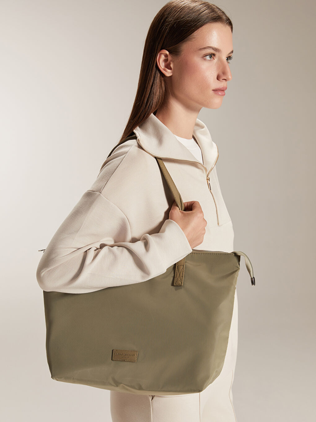 Leather-Look Women's Shoulder Bag