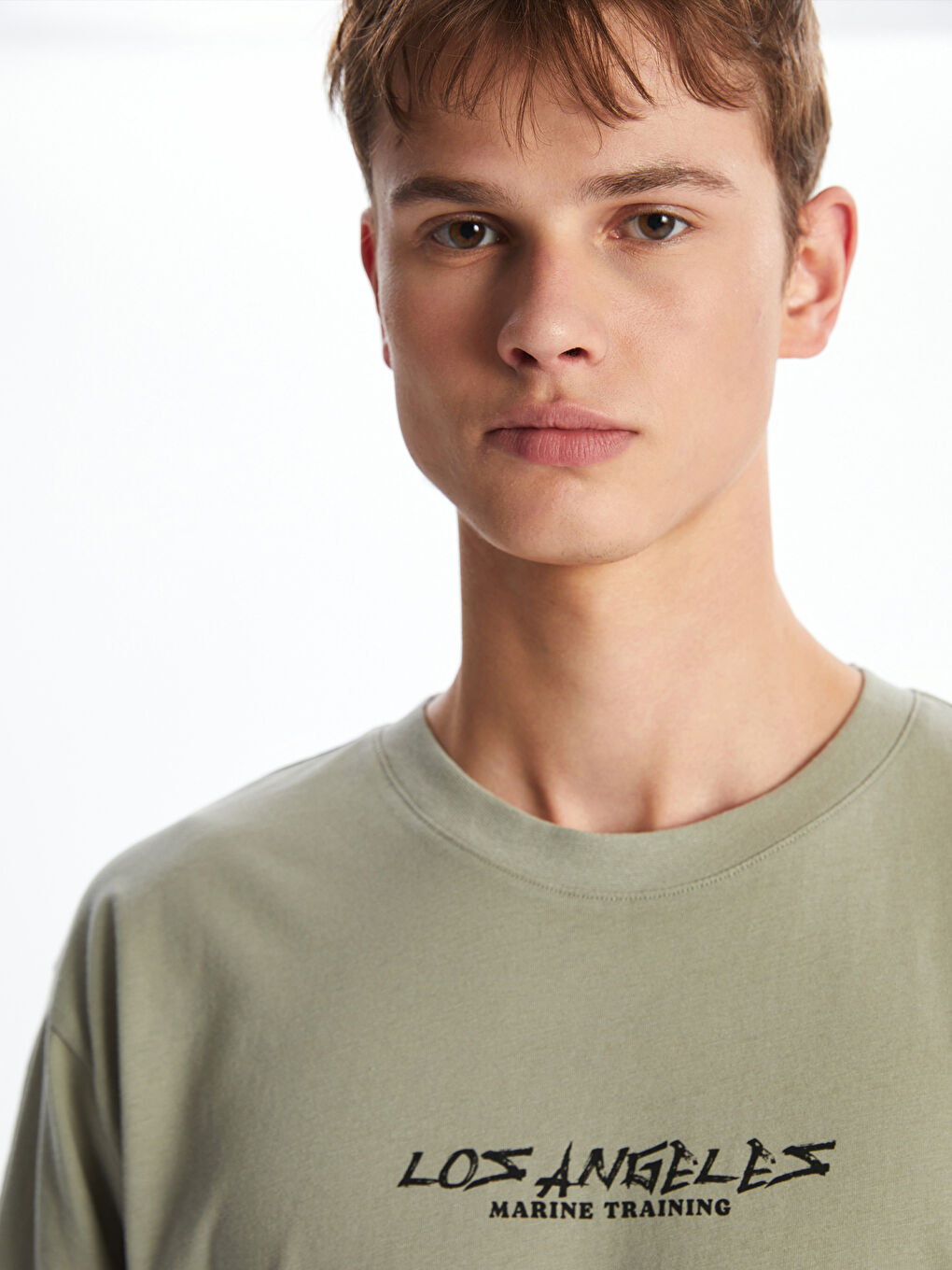 Crew Neck Printed Jersey Men's T-Shirt-2