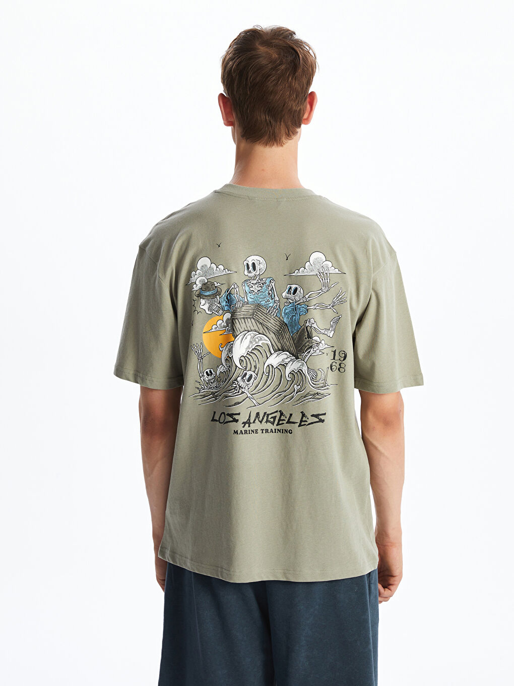 Crew Neck Printed Jersey Men's T-Shirt-3