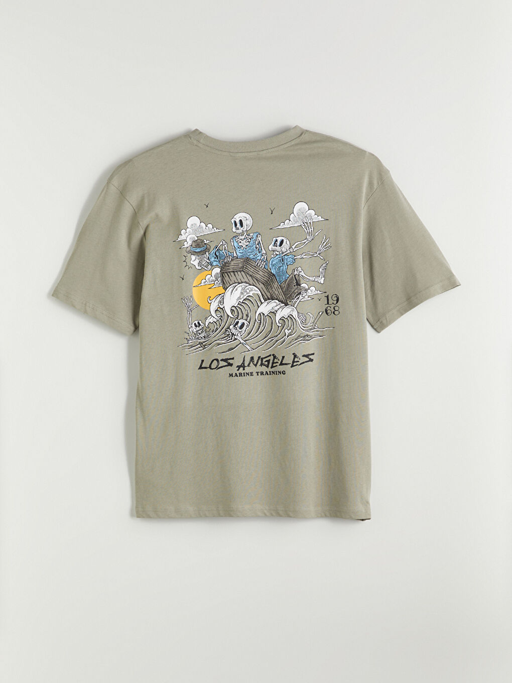 Crew Neck Printed Jersey Men's T-Shirt-5