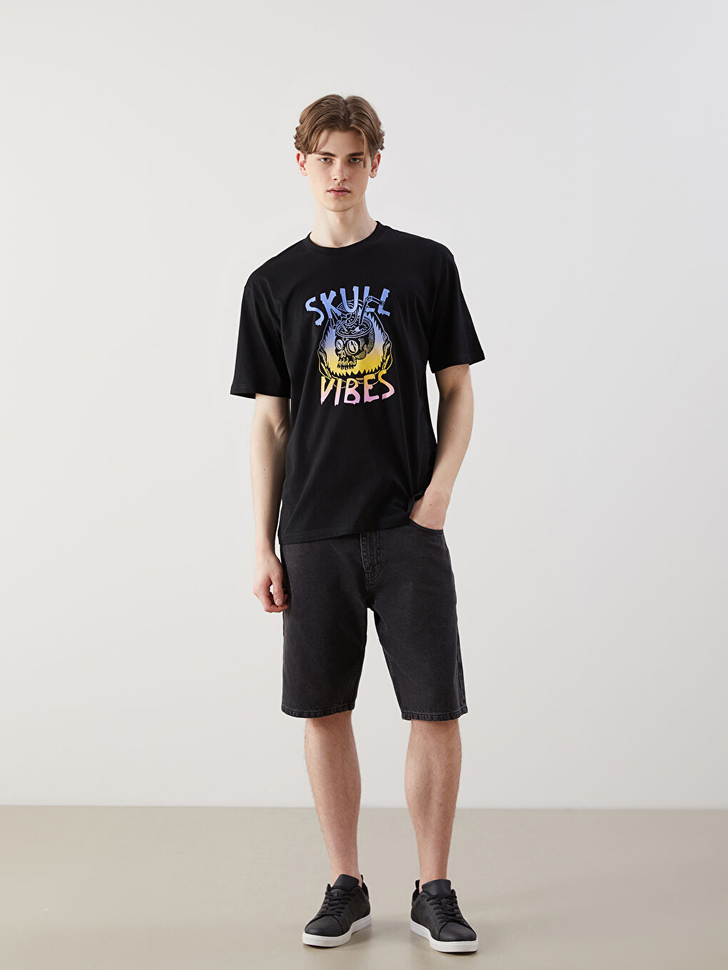 Crew Neck Printed Jersey Men's T-Shirt-1