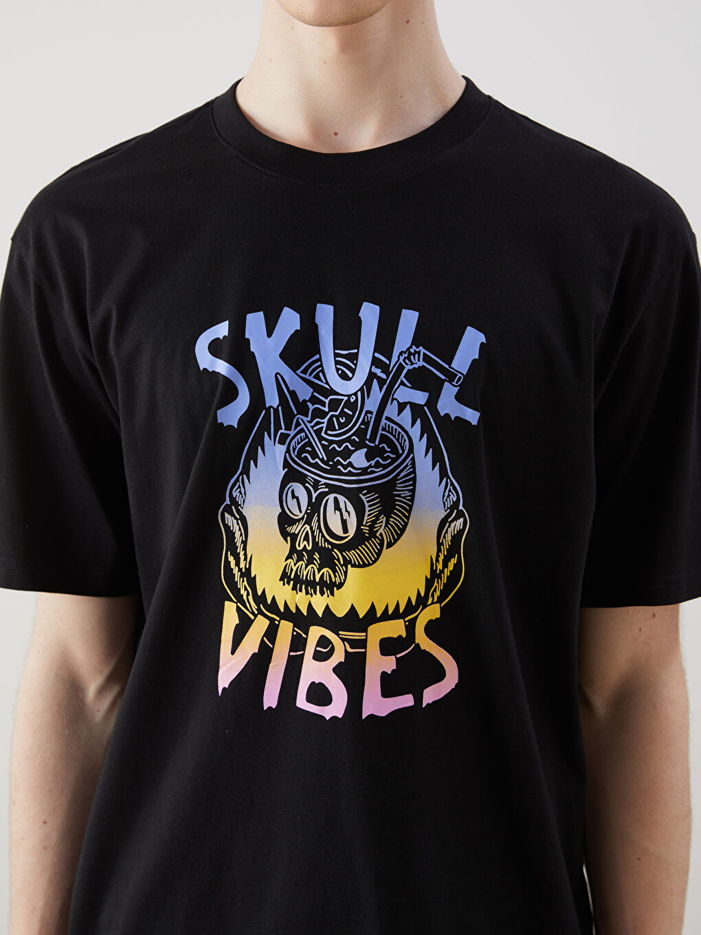 Crew Neck Printed Jersey Men's T-Shirt-2