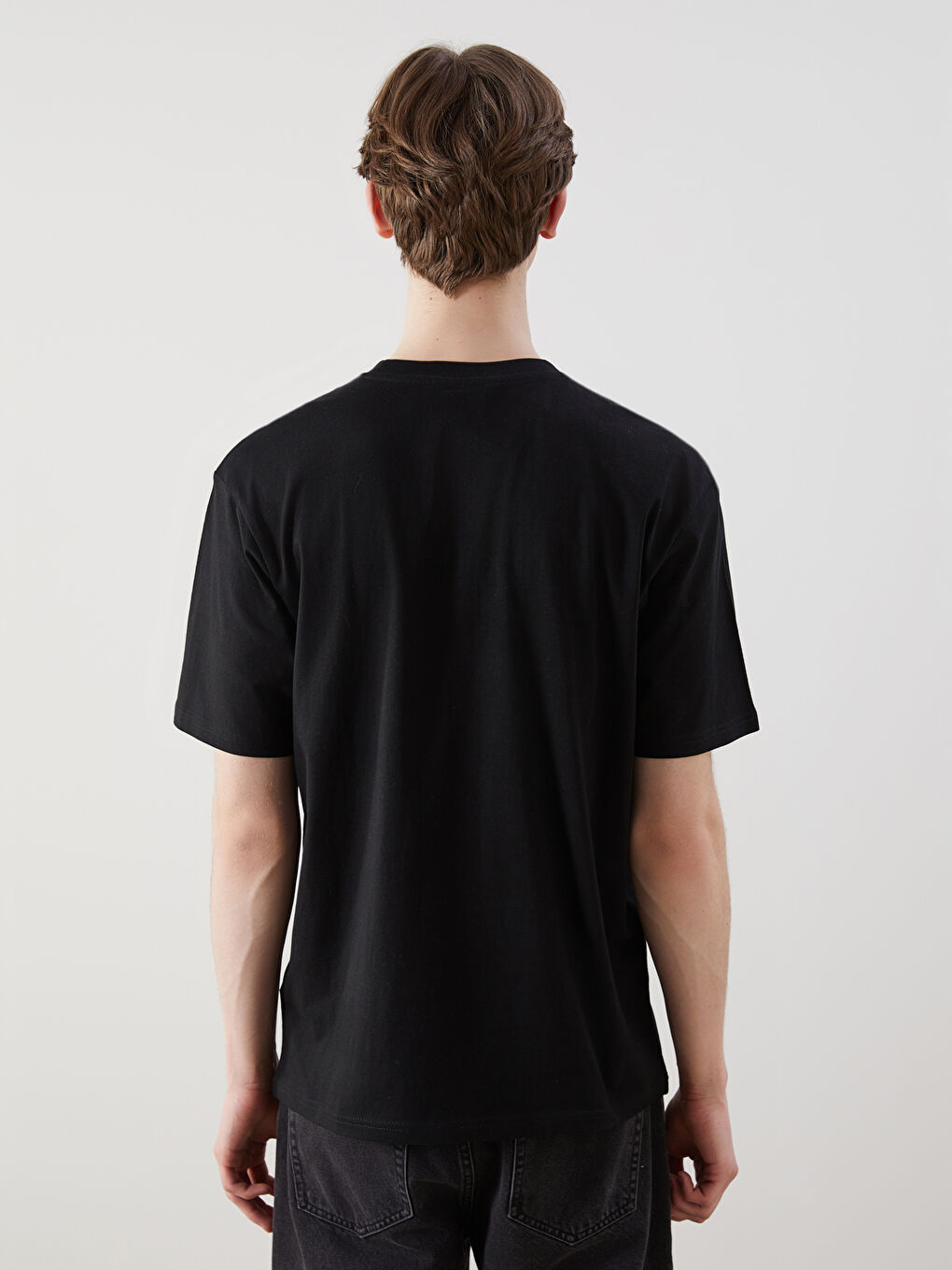 Crew Neck Printed Jersey Men's T-Shirt-3