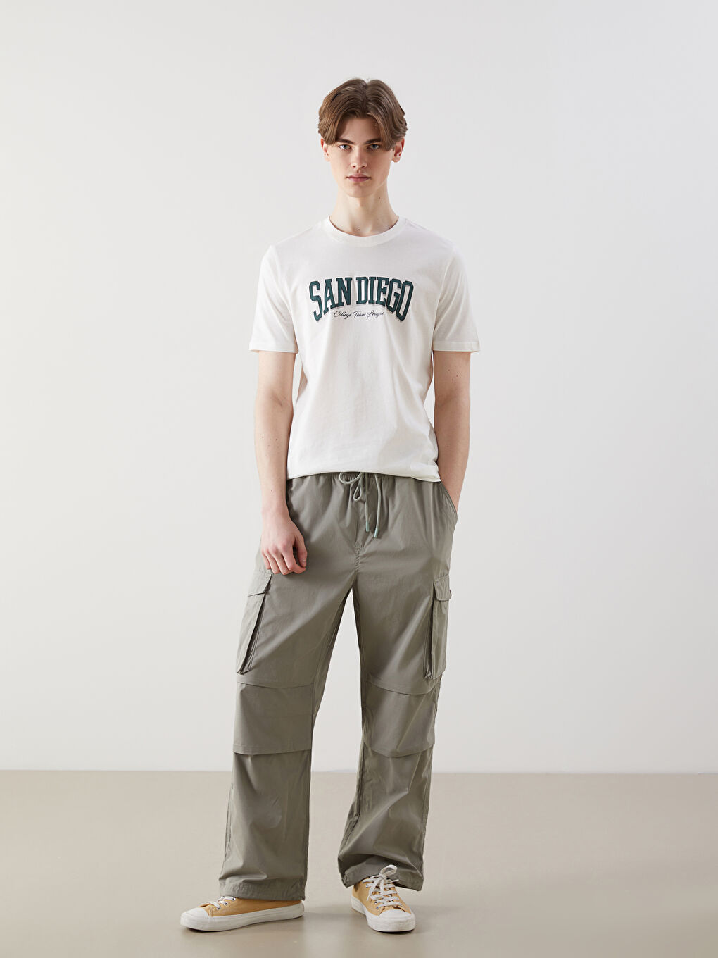 T-shirt en Jersey Imprimé San Diego Col Rond pour Hommes-1