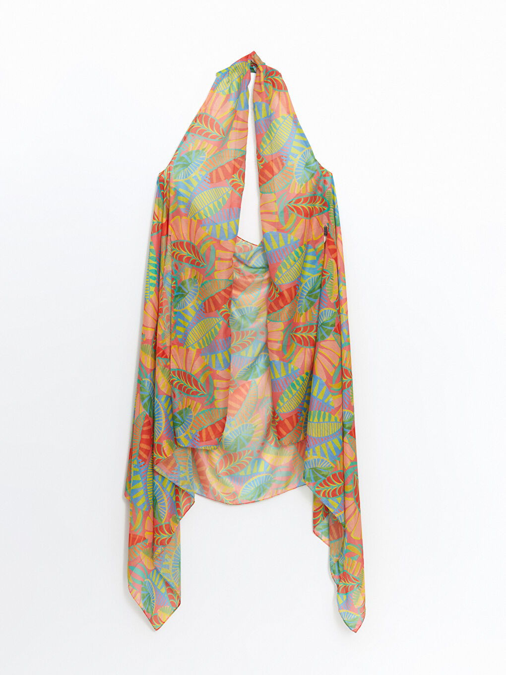 Mercan Desenli Kadın Plaj Elbisesi-7