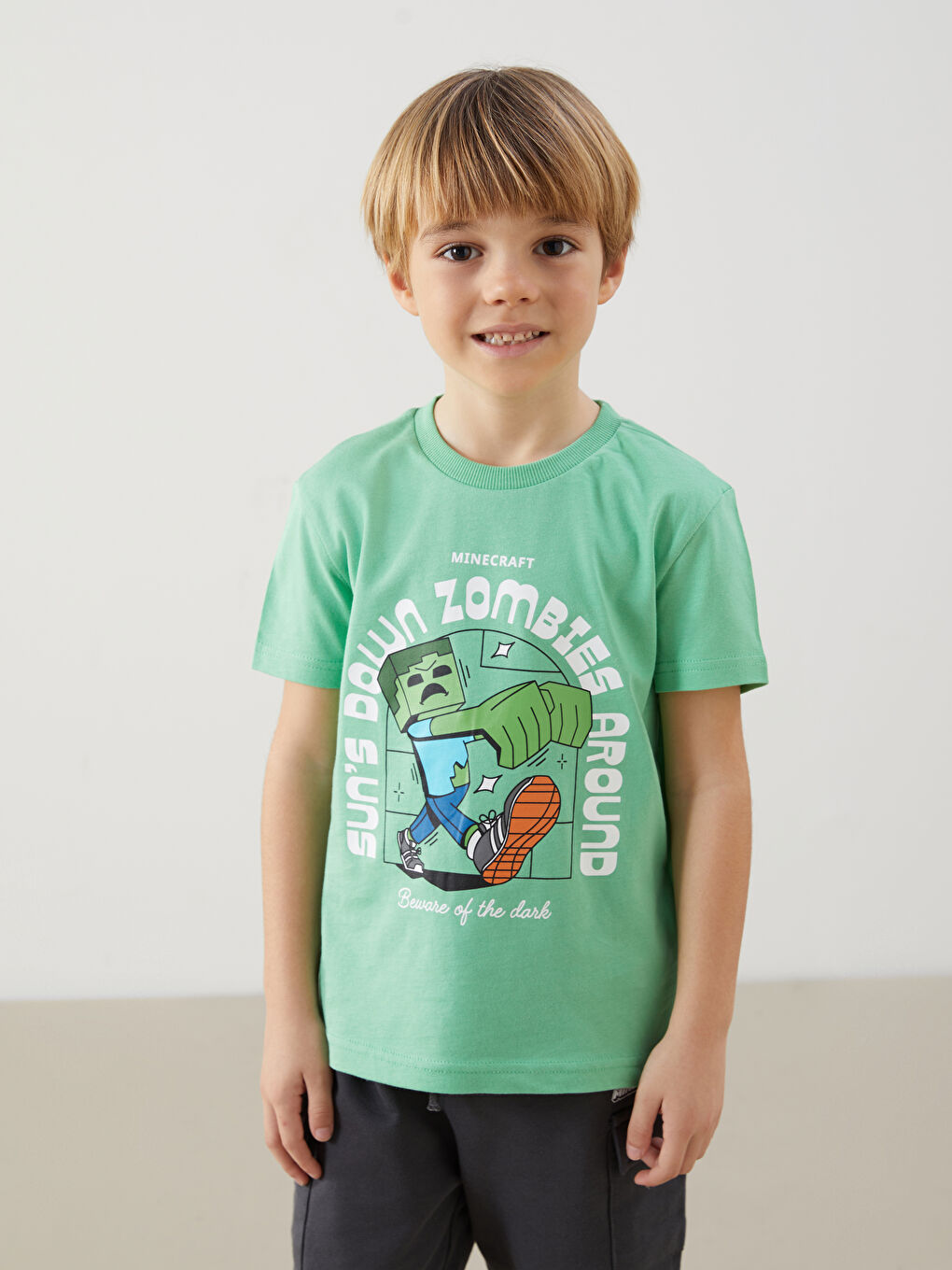 LCW Kids Beyaz Minecraft Baskılı Erkek Çocuk Tişört 2'li - 1