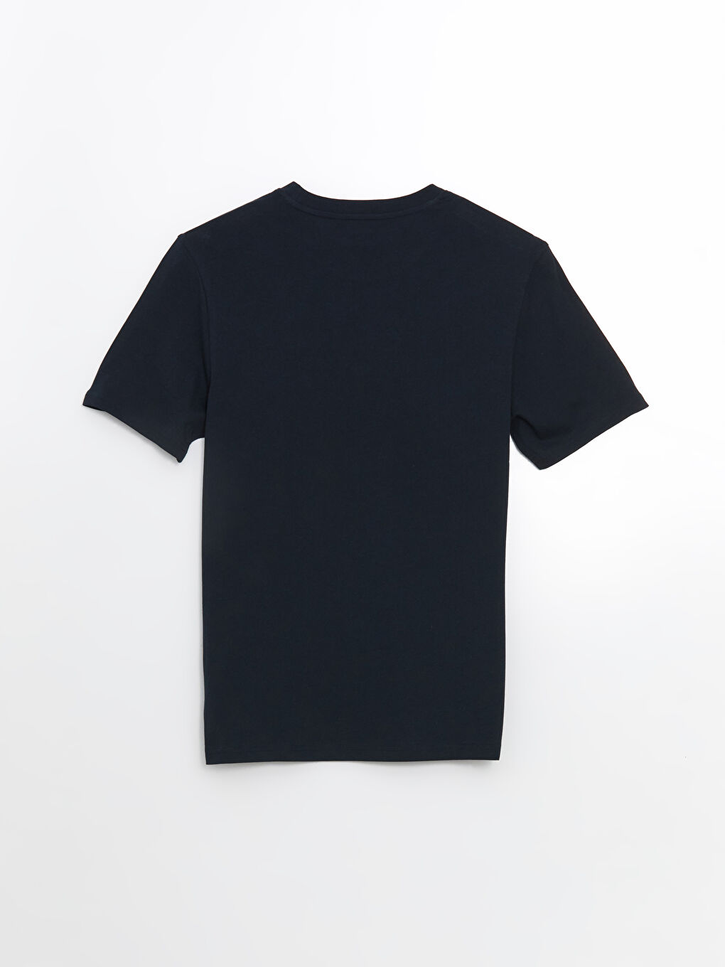 Ерлерге арналған дөңгелек жағалы принтті трикотаж кестеленген футболка-5