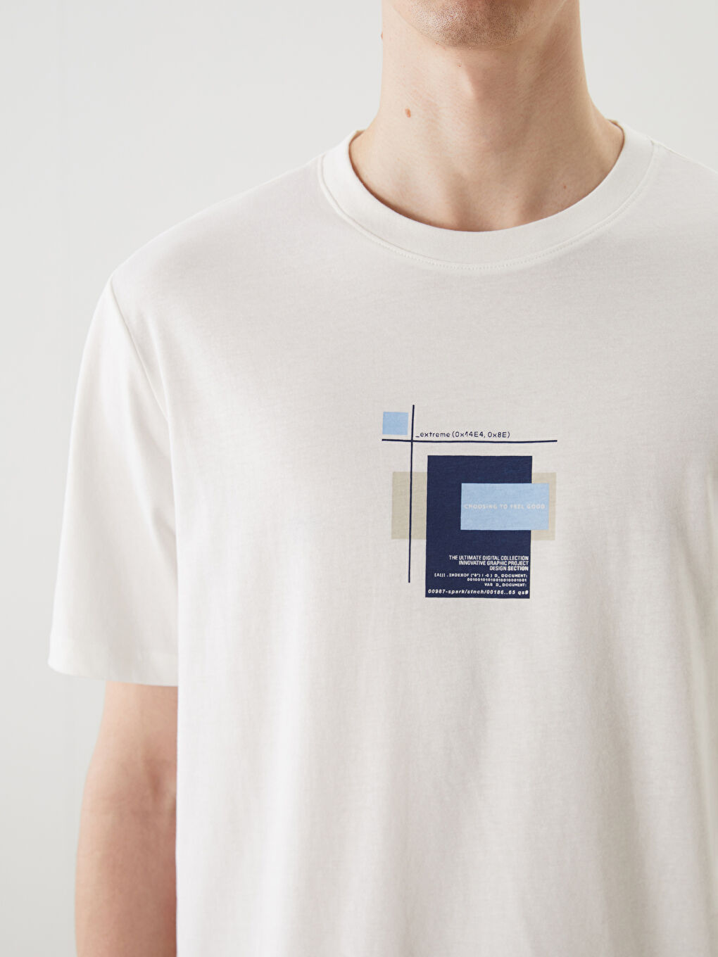 Футболка мужская джерси с принтом с круглым вырезом-2