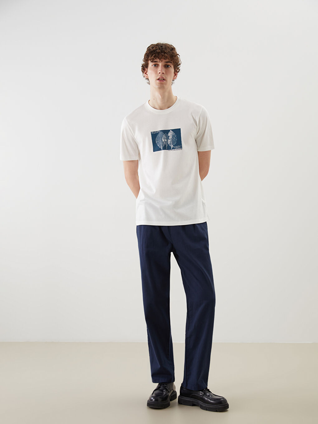 Crew Neck Printed Jersey Men's T-Shirt-1