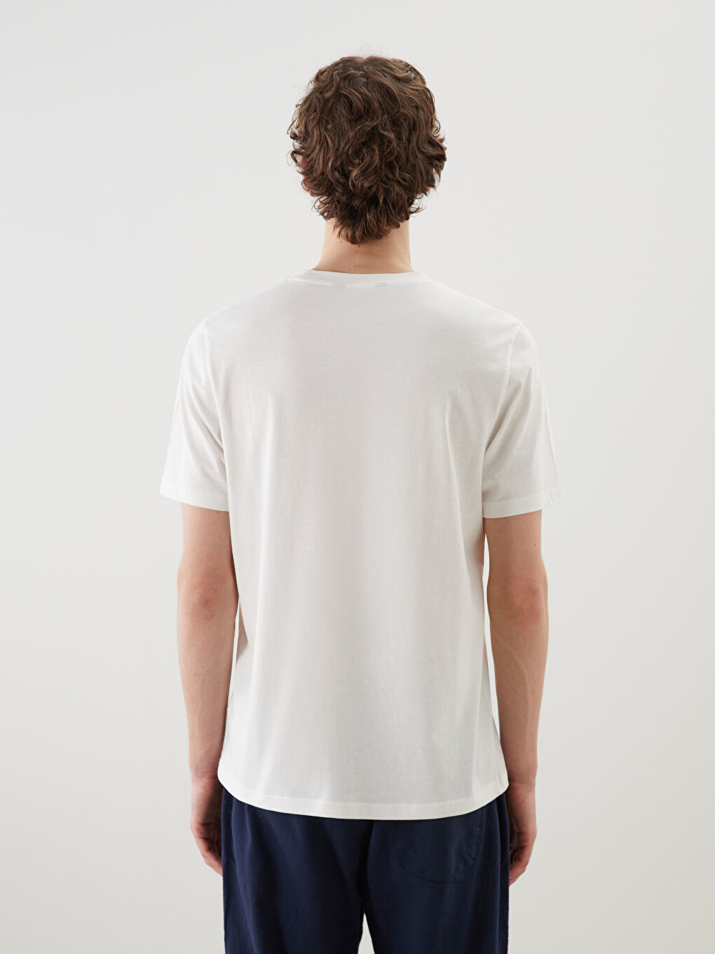 Crew Neck Printed Jersey Men's T-Shirt-3