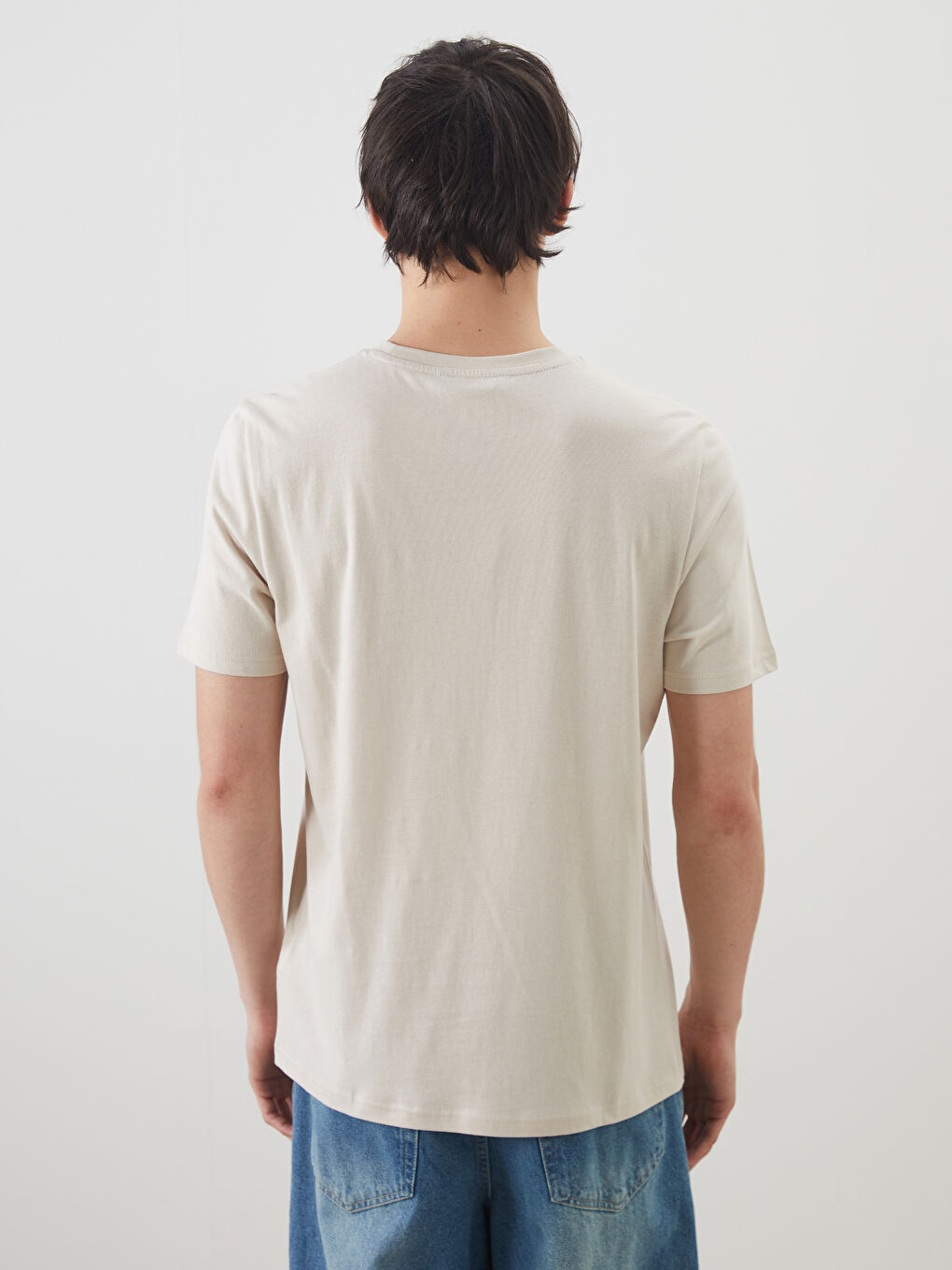 تيشيرت رجالي ياقة دائرية مطبوع جيرسي-3