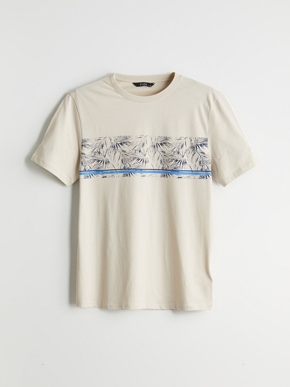 تيشيرت رجالي ياقة دائرية مطبوع جيرسي-4