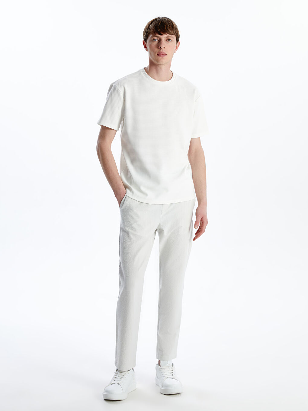 Crew Neck Short Sleeve Men's T-shirt -S5KO15Z8-R9J