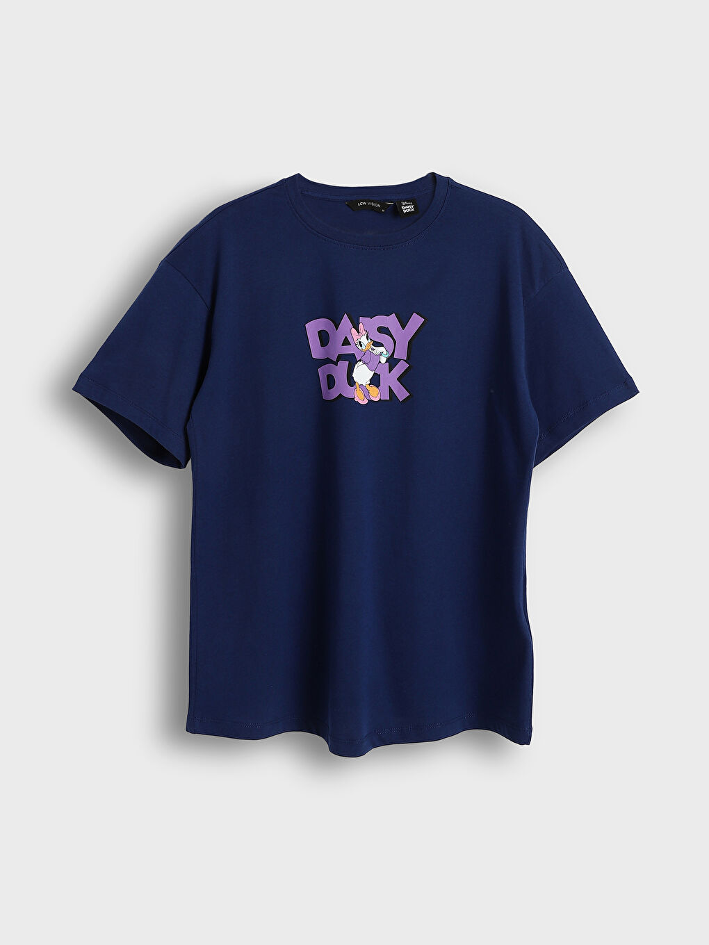 تي شيرت للسيدات بياقة دائرية مطبوع ديزي داك مرخص-4