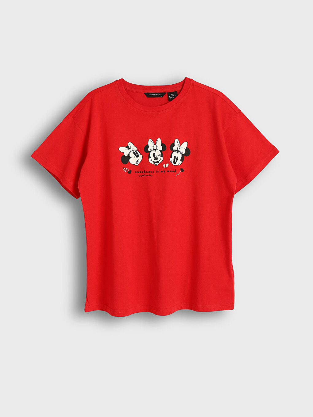 T-shirt À Col Rond Imprimé Minnie Mouse Pour Femmes-4