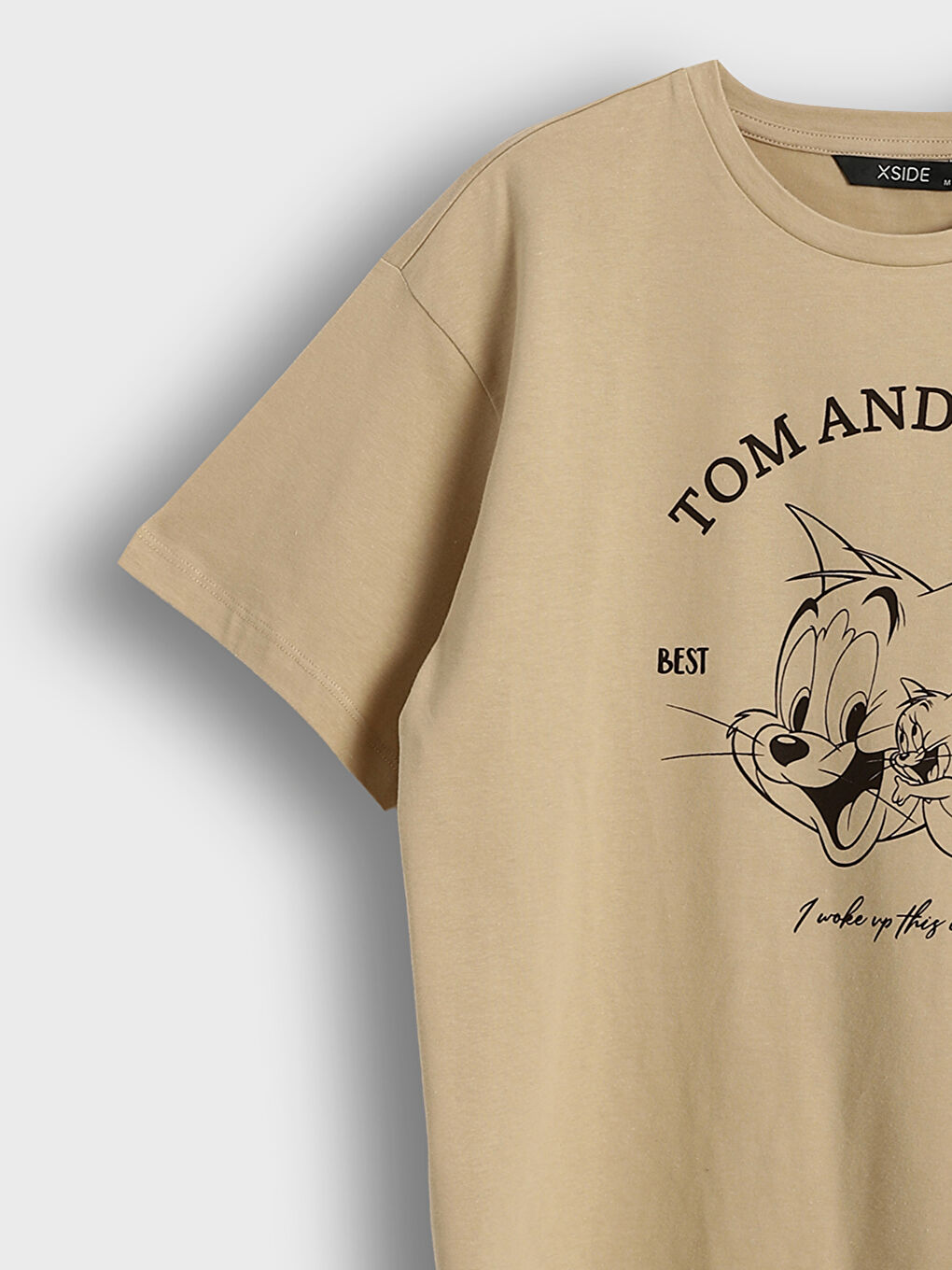 Crew Neck Tom & Jerry Printed Women's T-Shirt-2