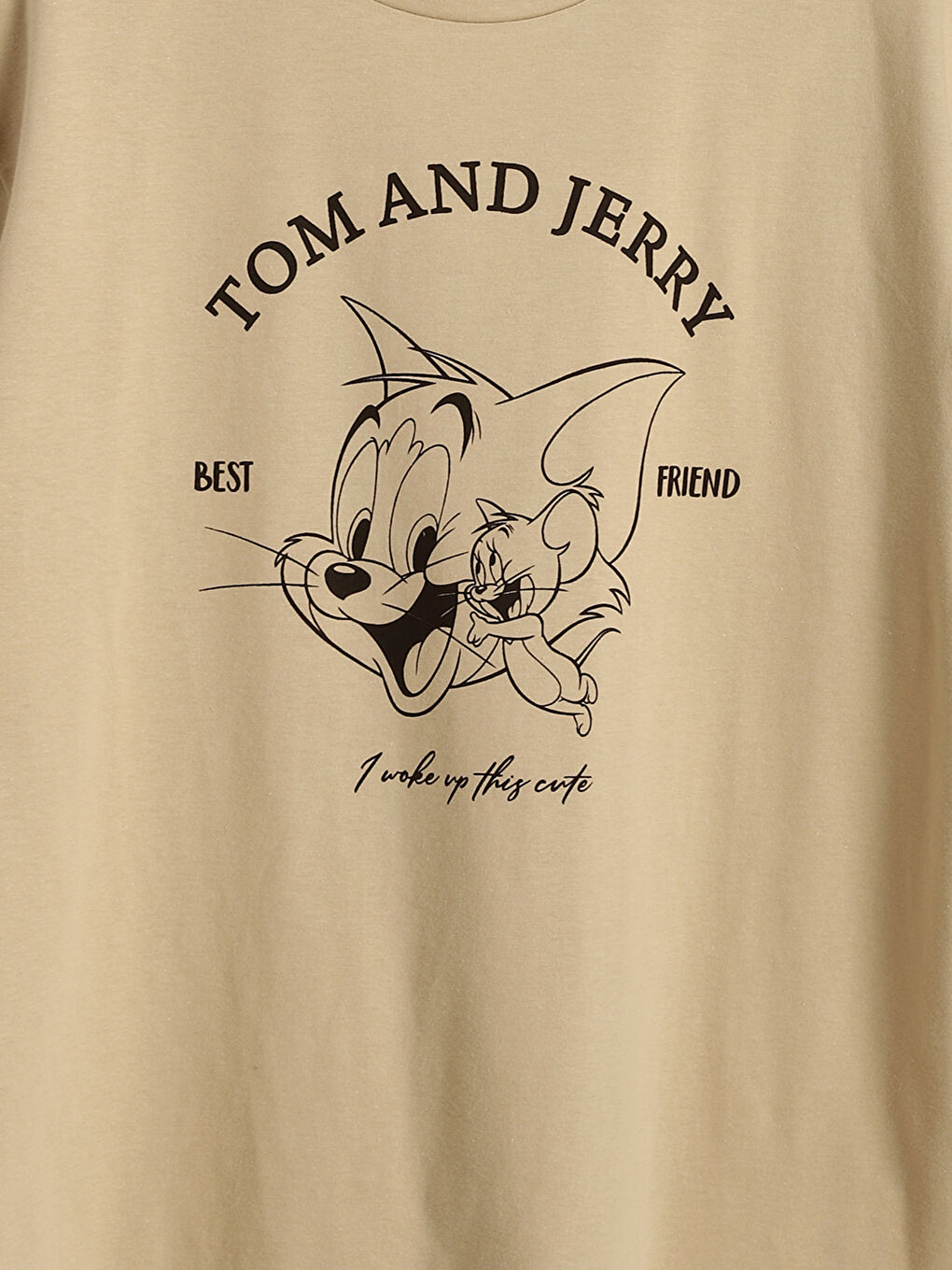 Crew Neck Tom & Jerry Printed Women's T-Shirt-3