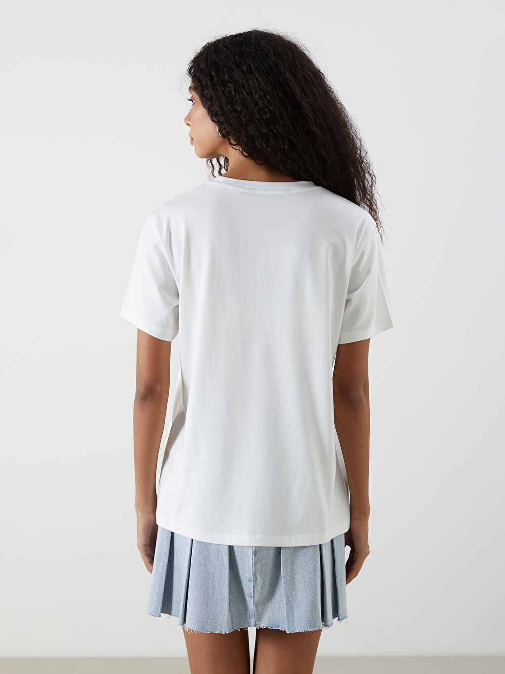 Crew Neck Tinker Bell Printed Women's T-Shirt -S5KO40Z8-FEW