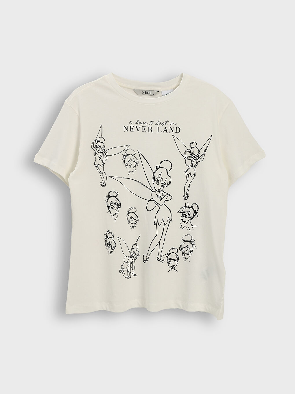 Crew Neck Tinker Bell Printed Women's T-Shirt -S5KO40Z8-FEW