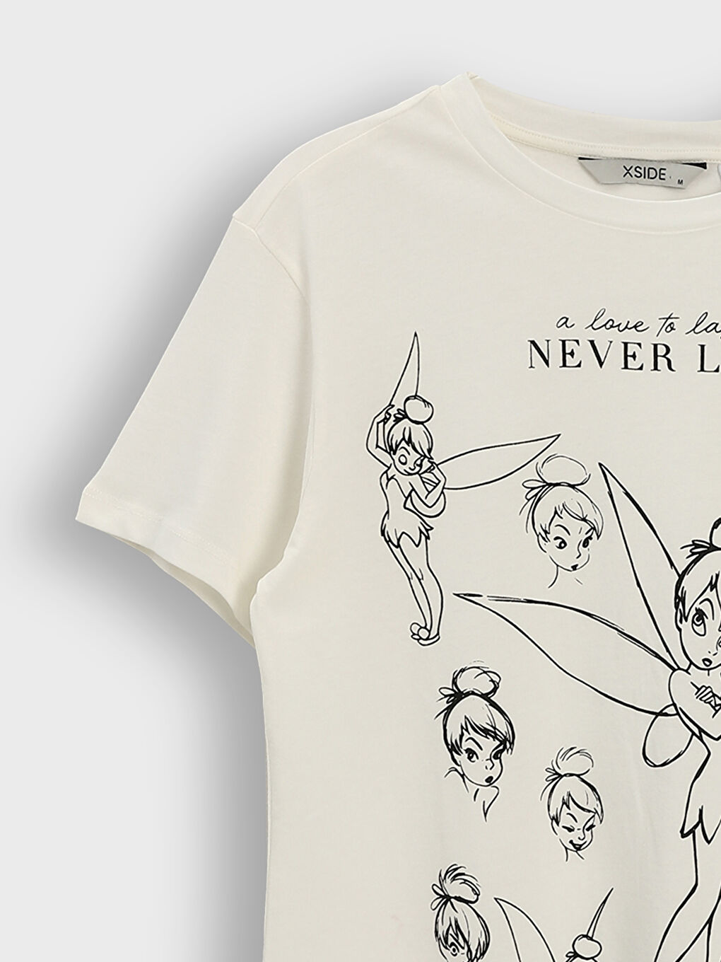 Crew Neck Tinker Bell Printed Women's T-Shirt -S5KO40Z8-FEW