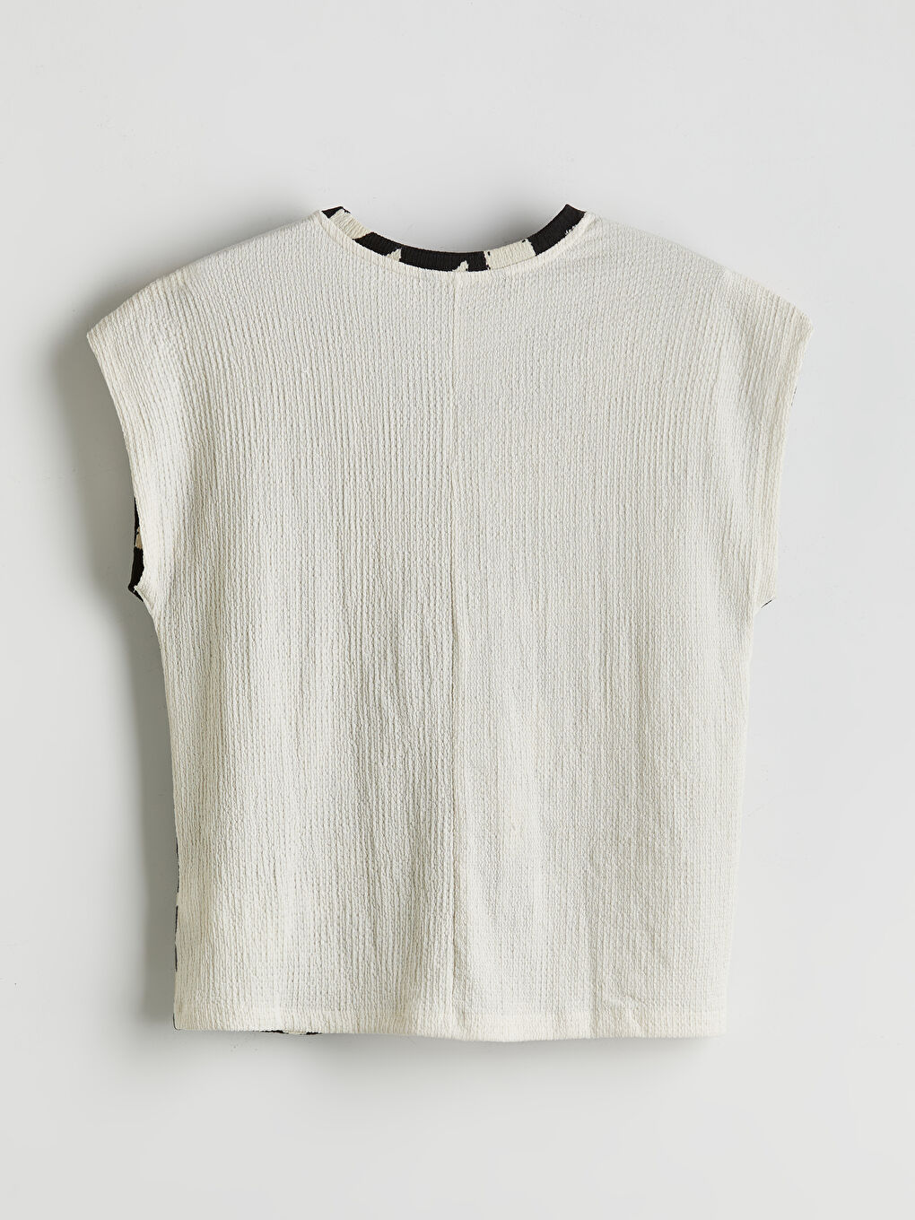 Crew Neck Patterned Women's T-Shirt -S5KP11Z8-LRA