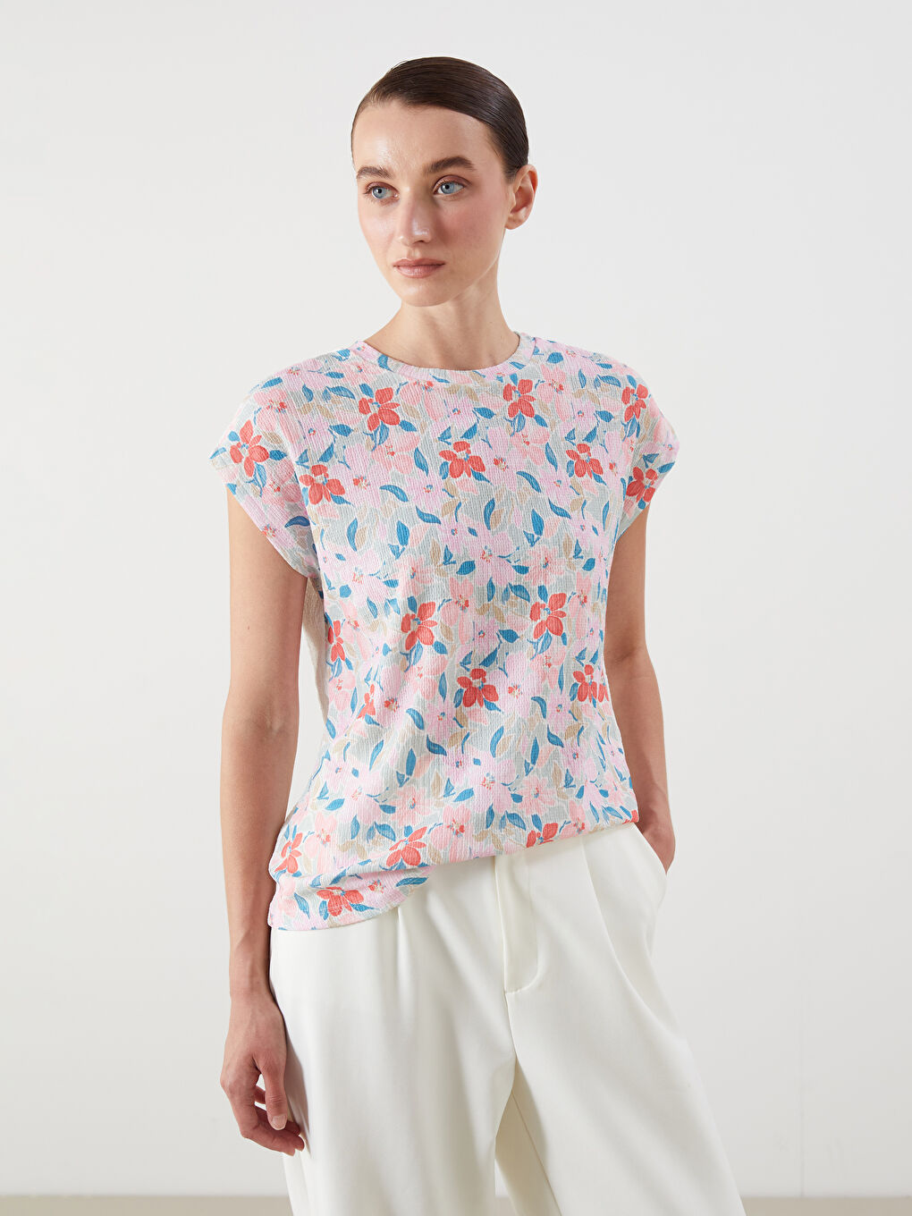 Crew Neck Printed Women's T-Shirt