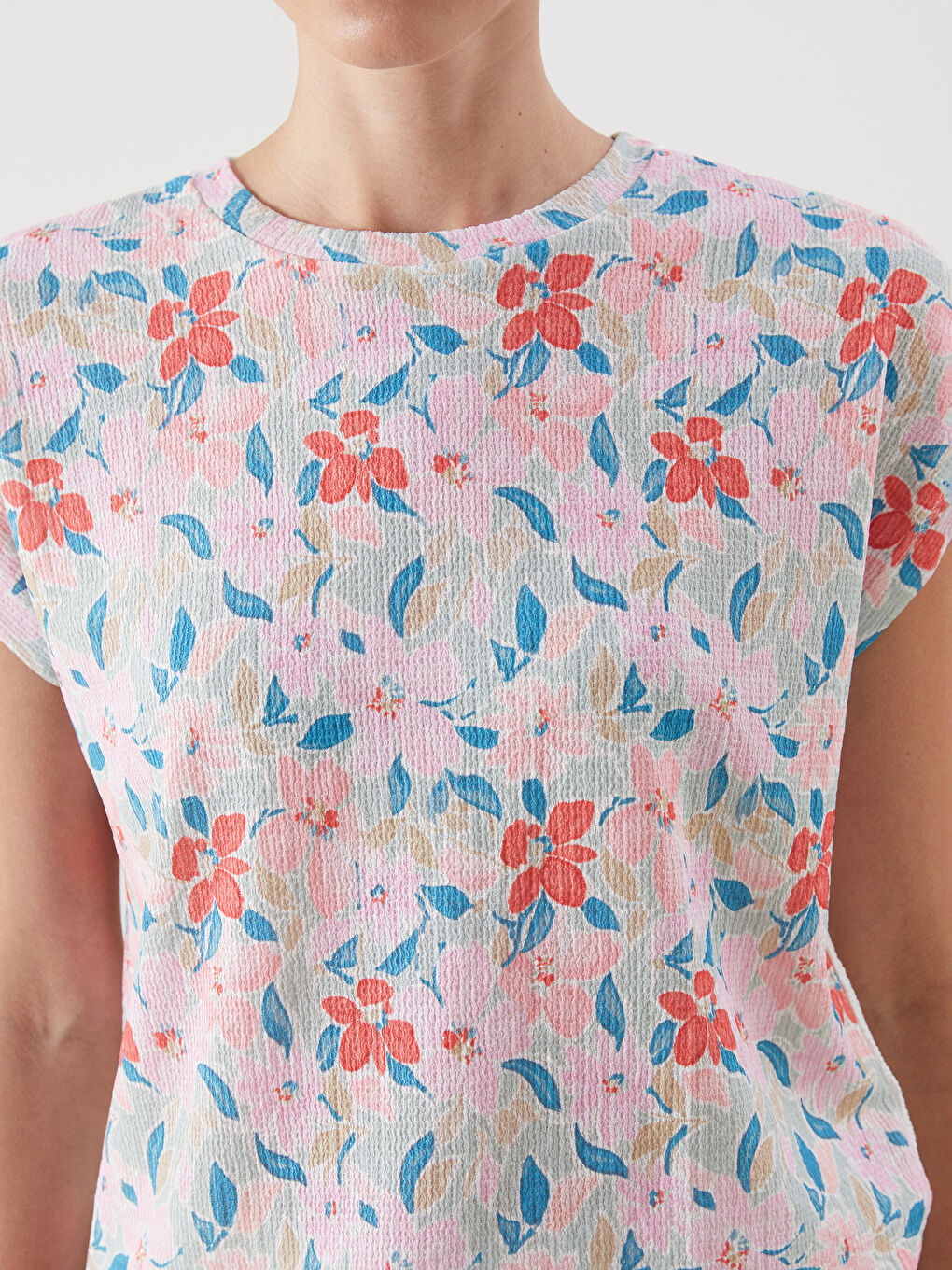 Crew Neck Printed Women's T-Shirt-2