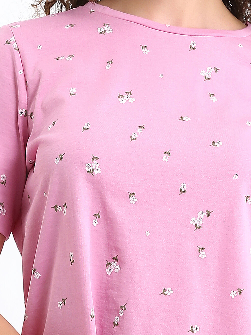 Crew Neck Printed Women's T-Shirt-2